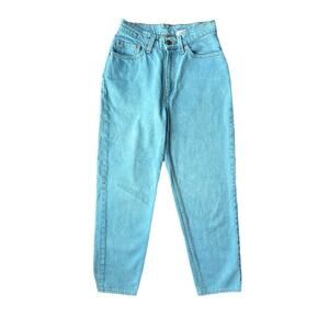 VTG Levi Strauss Womens Bright Blue Denim Jeans 512 Slim Fit Tapered USA 5 Short